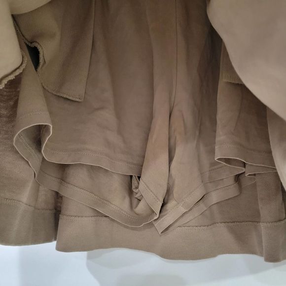 Lands' End Women's Knit Gathered Khaki Cotton Skort US 0 - Picture 3 of 10